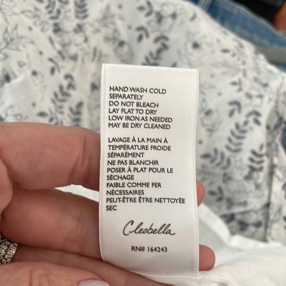 NWOT Cleobella White/Navy Midi Skirt! Sz Small. - Picture 5 of 6